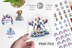 Vintage Robot Quotes Sticker Product Image 1