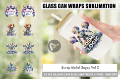 Vintage Robot Quotes Glass Can Product Image 1