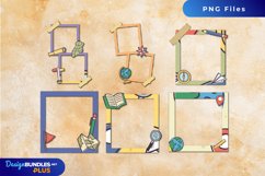 School Geographic Pattern Frame Set Product Image 1