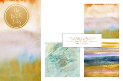 Green &amp; Ochre Watercolor Ombres Product Image 3