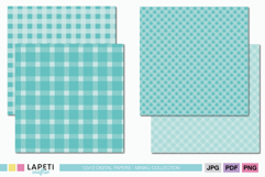 Light teal plaid printable design