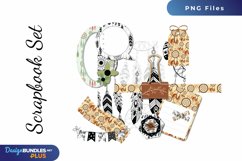 Dream Catcher with Vintage Seamless Pattern - Scrapbook Set Product Image 1