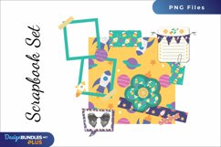 Cute Yellow Space Seamless Pattern - Journaling Set Product Image 1