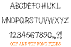 Scratch Punk Riot Lettering ABC Font Typeface Alphabet OTF Product Image 2