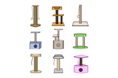Different cat scratching posts and trees collection Product Image 1