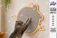 Cat Scratcher Laser Cut Bundle | Wall Mounted Cat Scratching Product Image 19