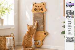 Cat Scratcher Laser Cut Bundle | Wall Mounted Cat Scratching Product Image 5