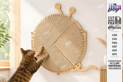 Cat Scratcher Laser Cut Bundle | Wall Mounted Cat Scratching Product Image 6