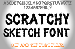 Scratchy Sketch Alphabet Lettering ABC Text Font OTF by Squeeb Creative