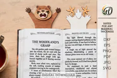 Funny Animals Bookmark Laser Cut. Page Holder SVG Product Image 1