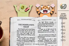 Funny Animals Bookmark Laser Cut. Page Holder SVG Product Image 1
