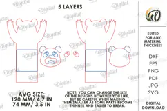 Funny Animals Bookmark Laser Cut. Page Holder SVG Product Image 2