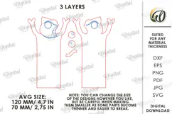 Funny Animals Bookmark Laser Cut. Page Holder SVG Product Image 2