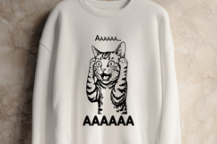 Funny Screaming Cat SVG PNG for Anxiety Mood Shirts Design Product Image 3