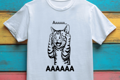 Funny Screaming Cat SVG PNG for Anxiety Mood Shirts Design Product Image 2