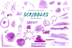 Watercolor Scribbles and Doodles Product Image 9