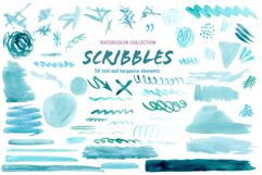 Watercolor Scribbles and Doodles Product Image 5