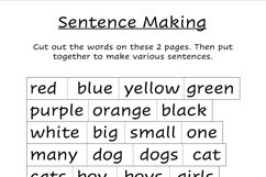 Sentence Making Worksheets Product Image 2