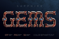 Sapphire Gems - Color Bitmap Font Product Image 1