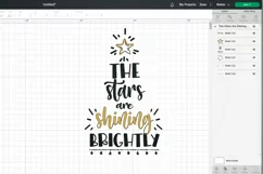 The stars are shining brightly quote SVG file, PNG, EPS. Product Image 2
