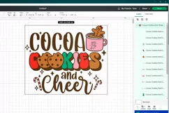 Cocoa Cookies and cheer. Retro christmas quote. SVG, PNG. Product Image 3