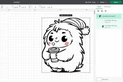 Cute baby Yeti. SVG, PNG, EPS. Cut file. Product Image 2