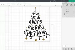 Merry Christmas greeting quote SVG file, PNG, EPS. Product Image 2