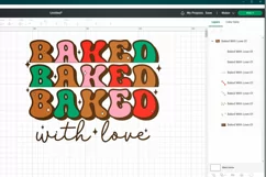 Baked with love. Retro chtristmas quote SVG. Product Image 2