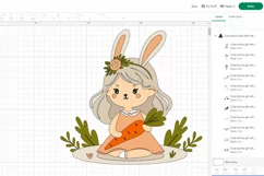 Cute bunny girl with carrot SVG, EPS, PNG. Product Image 2