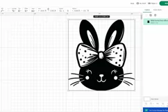 Baby bunny face silhouette with a bow SVG, EPS, PNG. Product Image 3