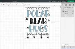 Polar bear hugs. Christmas quote SVG file, PNG, EPS. Product Image 2