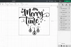 Merry time, Christmas quote SVG file, PNG, EPS. Product Image 2