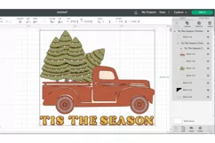 tis the season Christmas Truck with Tree SVG Product Image 4