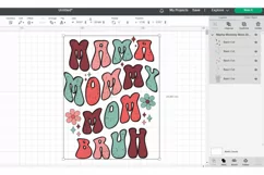 Mama Mommy Mom Bruh Svg Cut File Design T-shirt Product Image 4