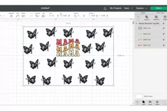 Mama Butterfly svg Milk Carton Water Bottles Full Wrap Product Image 2