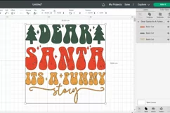 dear santa its a funny story Design SVG Retro Vintage Product Image 3