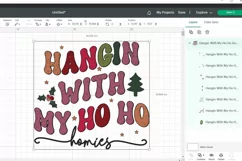 Hangin with my ho ho Homies Design SVG Retro Vintage Product Image 4