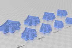 Decorative Shape 7 Earring Clay Cutter - Cookie Cutter Product Image 3