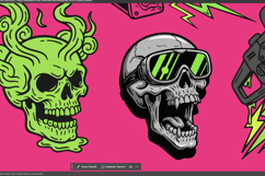 Neon Horror Vector Pack 2025 10 Elements Product Image 3
