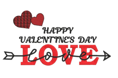 Happy Valentine Day Machine Embroidery Design Product Image 2