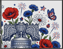 Liberty Bell 250 PNG, Floral USA 250th Anniversary Product Image 2