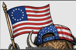 Patriotic USA Buffalo 250th Anniversary PNG Product Image 5