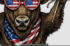 Patriotic USA Buffalo 250th Anniversary PNG Product Image 4