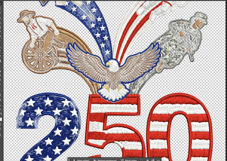 250th Anniversary Patriotic Eagle PNG, USA Independence Day Product Image 4