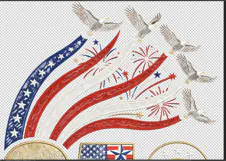 America 250 PNG Design, 1776 2026 Patriotic Fireworks Eagle Product Image 3
