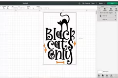 Black cats only quote SVG file, Halloween PNG, EPS. Product Image 2