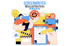 10 Screenwriter Vector Illustration Product Image 1