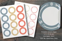 Screwdrivers n Wrenches Frame Round Labels 12 pcs per paper
