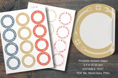 Screwdrivers n Wrenches Frame Round Labels 12 pcs per paper