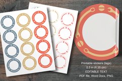 Screwdrivers n Wrenches Frame Round Labels 12 pcs per paper